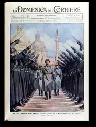 Benito Mussolini Reviewing the Militia